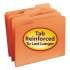 Smead Reinforced Top Tab Colored File Folders, 1/3-Cut Tabs, Letter Size, Orange, 100/Box (12534)