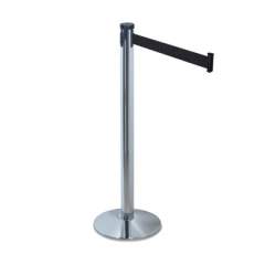 Tatco Adjusta-Tape Crowd Control Stanchion Posts Only, Polished Aluminum, 40" High, Silver, 2/Box (11500)