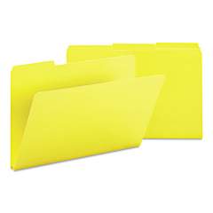 Smead Expanding Recycled Heavy Pressboard Folders, 1/3-Cut Tabs, 1" Expansion, Legal Size, Yellow, 25/Box (22562)