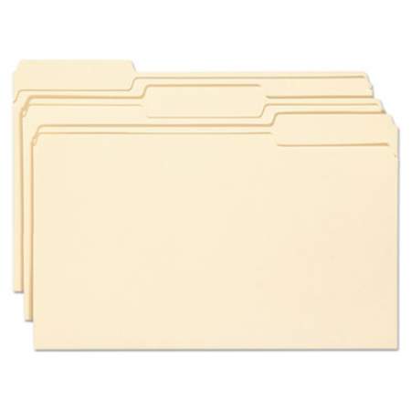 Smead Top Tab File Folders with Antimicrobial Product Protection, 1/3-Cut Tabs, Legal Size, Manila, 100/Box (15338)