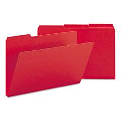 Smead Expanding Recycled Heavy Pressboard Folders, 1/3-Cut Tabs, 1" Expansion, Legal Size, Bright Red, 25/Box (22538)