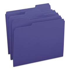 Smead Colored File Folders, 1/3-Cut Tabs, Letter Size, Navy Blue, 100/Box (13193)