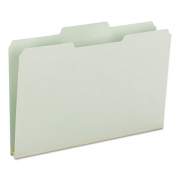 Smead Expanding Recycled Heavy Pressboard Folders, 1/3-Cut Tabs, 1" Expansion, Legal Size, Gray-Green, 25/Box (18230)