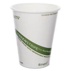 Eco-Products GREENSTRIPE RENEWABLE AND COMPOSTABLE HOT CUPS - 8 OZ, 50/PACK, 20 PACKS/CARTON (EPBHC8GS)