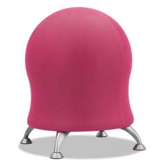 Safco Zenergy Ball Chair, Backless, Supports Up to 250 lb, Pink Fabric Seat, Silver Base (4750PI)