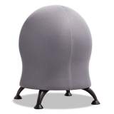 Safco Zenergy Ball Chair, Backless, Supports Up to 250 lb, Gray Fabric Seat, Black Base (4750GR)