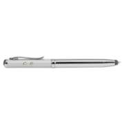 Quartet 4-in-1 Laser Pointer with Stylus, Pen, LED Light, Class 2, Projects 984 ft, Silver (85523)