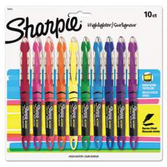 Sharpie Liquid Pen Style Highlighters, Assorted Ink Colors, Chisel Tip, Assorted Barrel Colors, 10/Set (24415PP)