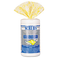 Stainless Steel Cleaner Towels, 1-Ply, 9.75 x 10.5, Lemon Scent, 30/Canister (91930)