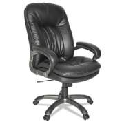 OIF Executive Swivel/Tilt Bonded Leather High-Back Chair, Supports Up to 250 lb, 18.50" to 21.65" Seat Height, Black (GM4119)