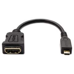 Tripp Lite Micro HDMI to HDMI Adapter, 1920 x 1200/1080p, (Type D M/F), 6", Black (P14206NMICRO)