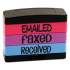 Trodat Interlocking Stack Stamp, EMAILED, FAXED, RECEIVED, 1.81" x 0.63", Assorted Fluorescent Ink (8800)