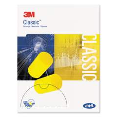 3M EAR Classic Small Earplugs in Pillow Paks, PVC Foam, Yellow, 200 Pairs (3101103)