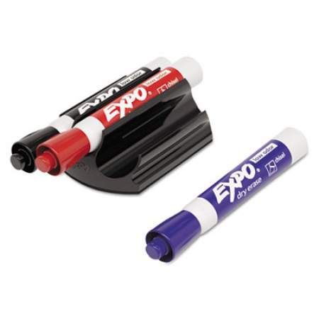 EXPO Magnetic Clip Eraser, Broad Chisel Tip, Assorted Colors, 3/Set (81503)