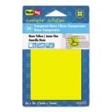 Redi-Tag Transparent Film Sticky Notes, 3 x 3, Neon Orange, 50-Sheets/Pad (23773)
