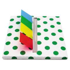 Redi-Tag Green Dot Designer Pop-Up Page Flag Dispenser, 4 Pads of 35 Flags Each (75011)