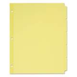 Avery Write and Erase Plain-Tab Paper Dividers, 5-Tab, Letter, Buff, 36 Sets (11501)