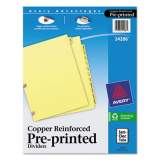 Avery Preprinted Laminated Tab Dividers w/Copper Reinforced Holes, 12-Tab, Letter (24286)