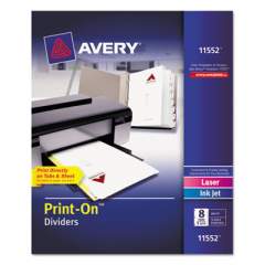 Avery Customizable Print-On Dividers, 8-Tab, Letter, 5 Sets (11552)