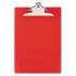 Saunders Recycled Plastic Clipboard with Ruler Edge, 1" Clip Cap, 8.5 x 11 Sheets, Red (21601)