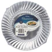 WNA Classicware Plastic Dinnerware Plates, 10.25" dia, Clear, 12/Pack (RSCW101212PK)