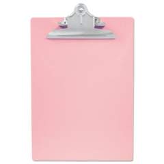 Saunders Recycled Plastic Clipboard with Ruler Edge, 1" Clip Cap, 8.5 x 11 Sheets, Pink (21800)