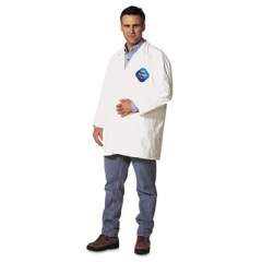 DuPont Tyvek Lab Coat, White, Snap Front, 2 Pockets, X-Large, 30/carton (TY212S-XL)