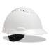 3M H-700 Series Hard Hat with Four Point Ratchet Suspension, Vented, White (H701V)