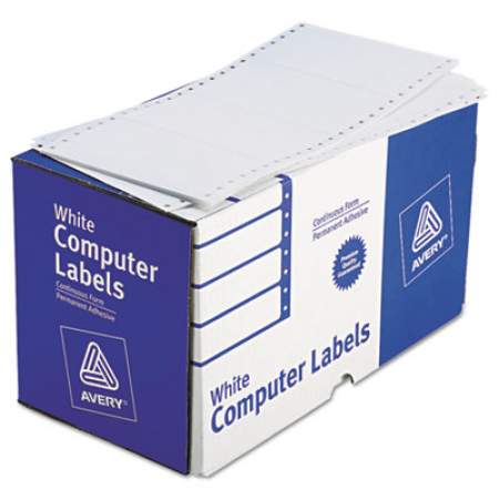 Avery Dot Matrix Printer Mailing Labels, Pin-Fed Printers, 2.94 x 5, White, 3,000/Box (4076)