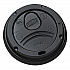 Drink-Thru Lids, Fits 10 oz to 20 oz Hot Cups, Plastic, Black, 1,000/Carton (D9542B)