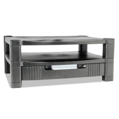 Kantek Two-Level Monitor Stand, 17" x 13.25" x 3.5" to 7", Black, Supports 50 lbs (MS480)
