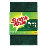 Scotch-Brite Heavy-Duty Scouring Pad, 3.8 x 6, Green, 3/Pack (22310)
