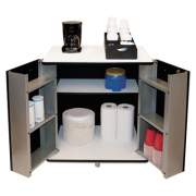 Vertiflex Refreshment Stand, Two-Shelf, 29.5w x 21d x 33h, Black/White (35157)