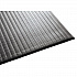 Air Step Anti-Fatigue Mat, Rectangular, Black Ribbed Surface, 36