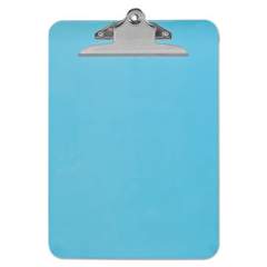 Universal Plastic Clipboard w/High Capacity Clip, 1", Holds 8 1/2 x 12, Translucent Blue (40307)