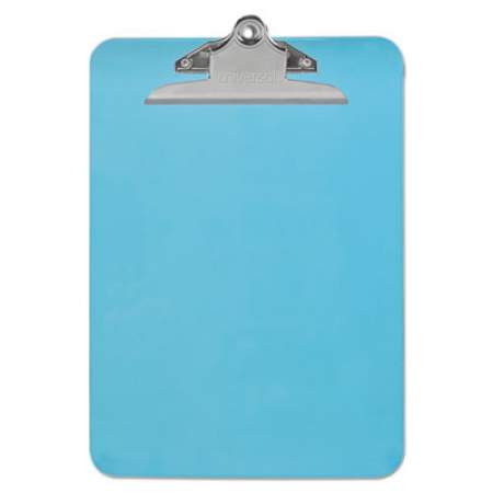 Universal Plastic Clipboard w/High Capacity Clip, 1", Holds 8 1/2 x 12, Translucent Blue (40307)