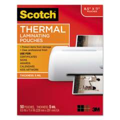 Scotch Laminating Pouches, 5 mil, 9" x 11.5", Gloss Clear, 50/Pack (TP585450)
