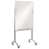 Iceberg Clarity Mobile Easel with Integrated Glass Marker Board, 36 x 48 x 72, Steel (31100)