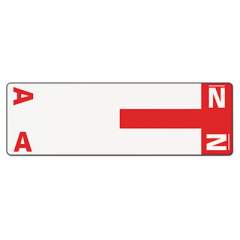 Smead AlphaZ Color-Coded First Letter Combo Alpha Labels, A/N, 1.16 x 3.63, Red/White, 5/Sheet, 20 Sheets/Pack (67152)