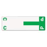 Smead AlphaZ Color-Coded First Letter Combo Alpha Labels, C/P, 1.16 x 3.63, Dark Green/White, 5/Sheet, 20 Sheets/Pack (67154)