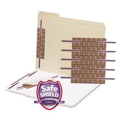 Smead SafeSHIELD Fasteners, 2" Capacity, 2.75" Center to Center, Purple, 50/Box (68216)