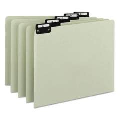 Smead Alphabetic Top Tab Indexed File Guide Set, 1/5-Cut Top Tab, A to Z, 8.5 x 11, Green, 25/Set (50576)