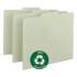 Smead Recycled Blank Top Tab File Guides, 1/3-Cut Top Tab, Blank, 8.5 x 11, Green, 100/Box (50334)