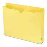 Smead Colored File Jackets with Reinforced Double-Ply Tab, Straight Tab, Letter Size, Yellow, 50/Box (75571)