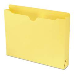 Smead Colored File Jackets with Reinforced Double-Ply Tab, Straight Tab, Letter Size, Yellow, 50/Box (75571)