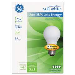 Energy-Efficient A19 Halogen Bulb, Soft White 53 W, 4/Pack (66248)