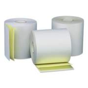 Universal Carbonless Paper Rolls, 0.44" Core, 3" x 90 ft, White/Canary, 50/Carton (35767)