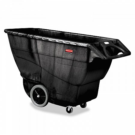 1 cu yd Structural Foam Tilt Truck, Heavy Duty, 2,100 lb Capacity, Black (9T16BLA)