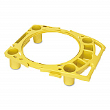 BRUTE Standard Brute Rim Caddy, Four Compartments, Fits 32.5" Diameter Cans, 26.5 x 6.75, Yellow (9W87YEL)