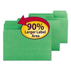 Smead SuperTab Colored File Folders, 1/3-Cut Tabs, Letter Size, 11 pt. Stock, Green, 100/Box (11985)